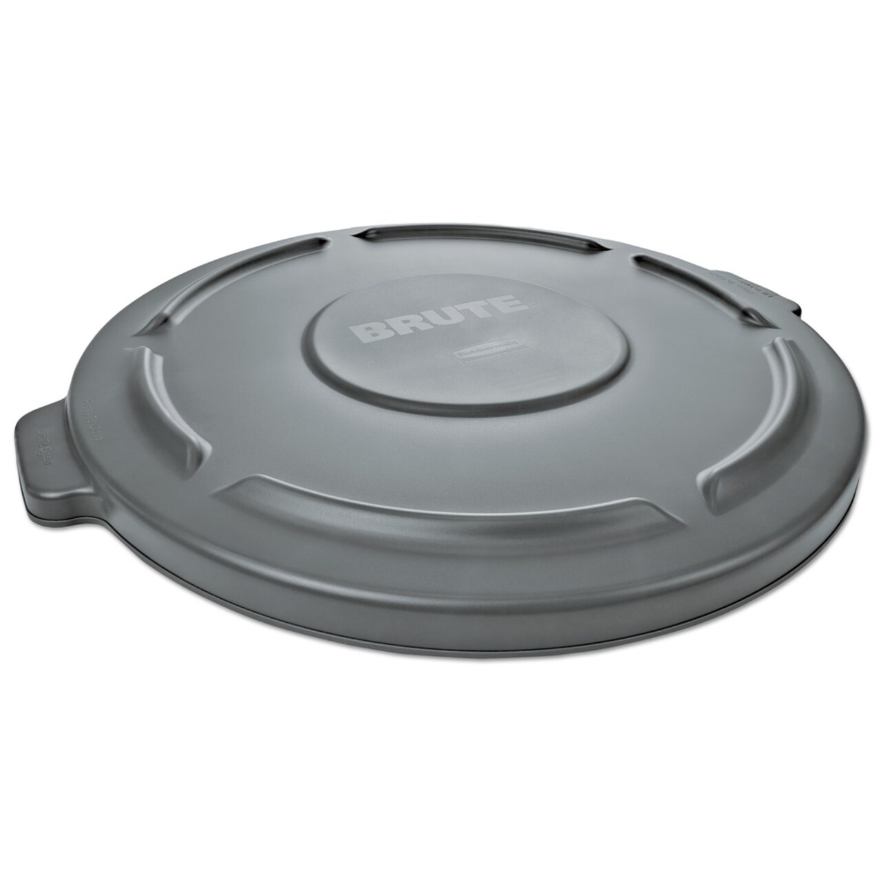 Rubbermaid Commercial BRUTE 26.75 in. Self-Draining Flat Top Lids for 55-Gallon Round Containers - Gray